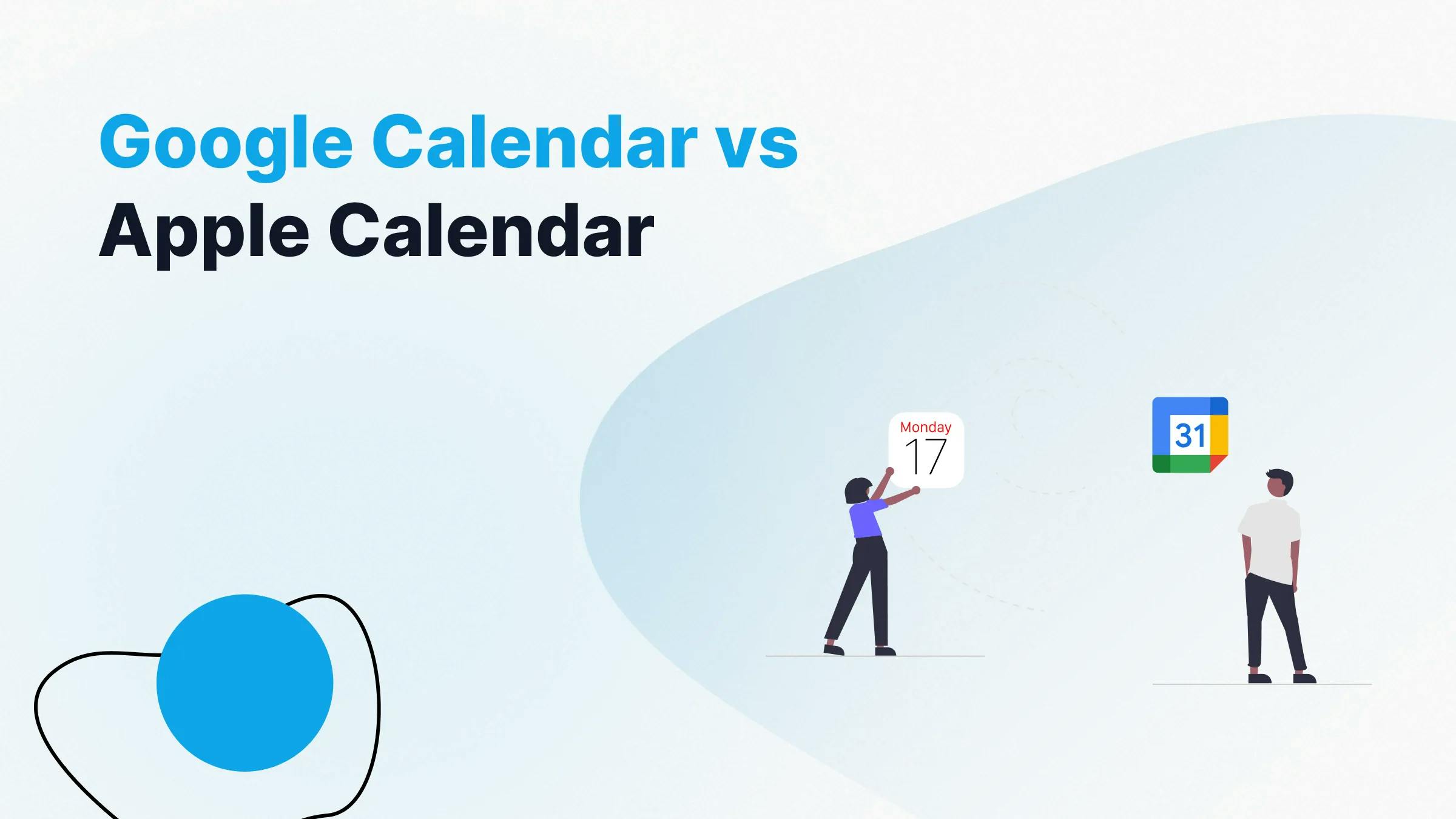 Google Calendar vs Apple Calendar Illustration